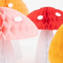 Honeycomb Mushroom Decorations (x 10)