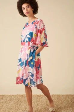 Ines Pink Isilah Floral Dress