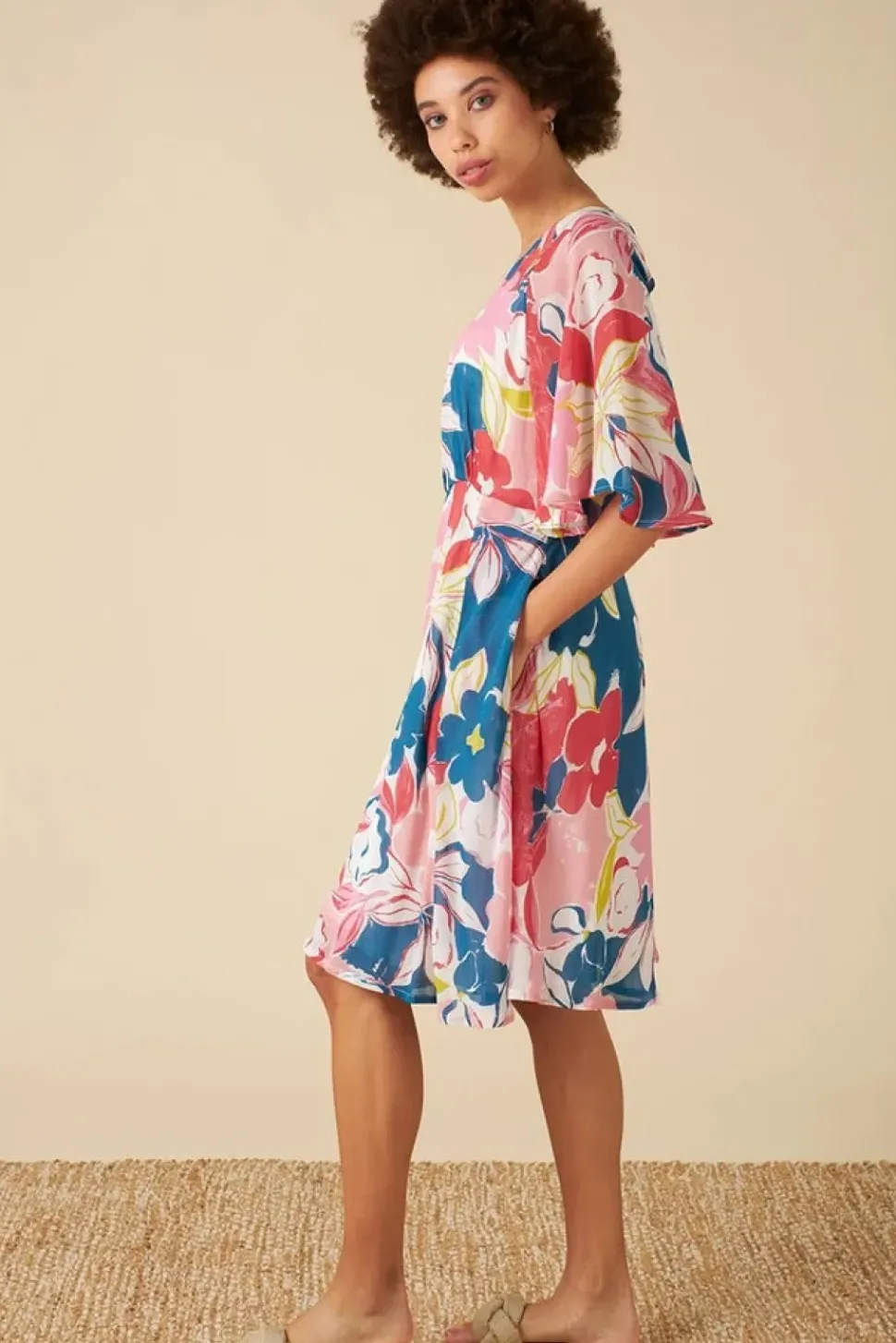 Ines Pink Isilah Floral Dress