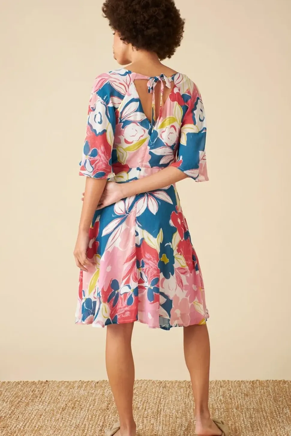 Ines Pink Isilah Floral Dress