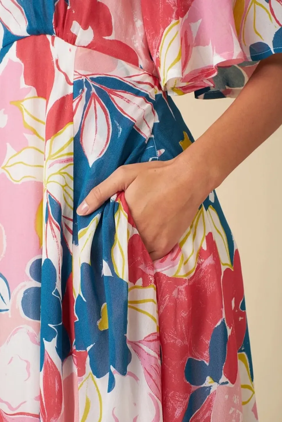 Ines Pink Isilah Floral Dress