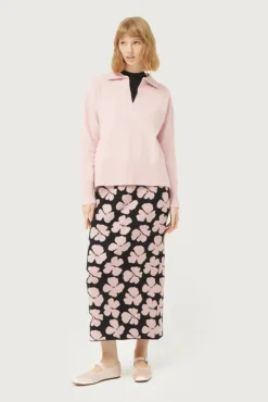 Jacinto Floral Print Jacquard Knit Skirt