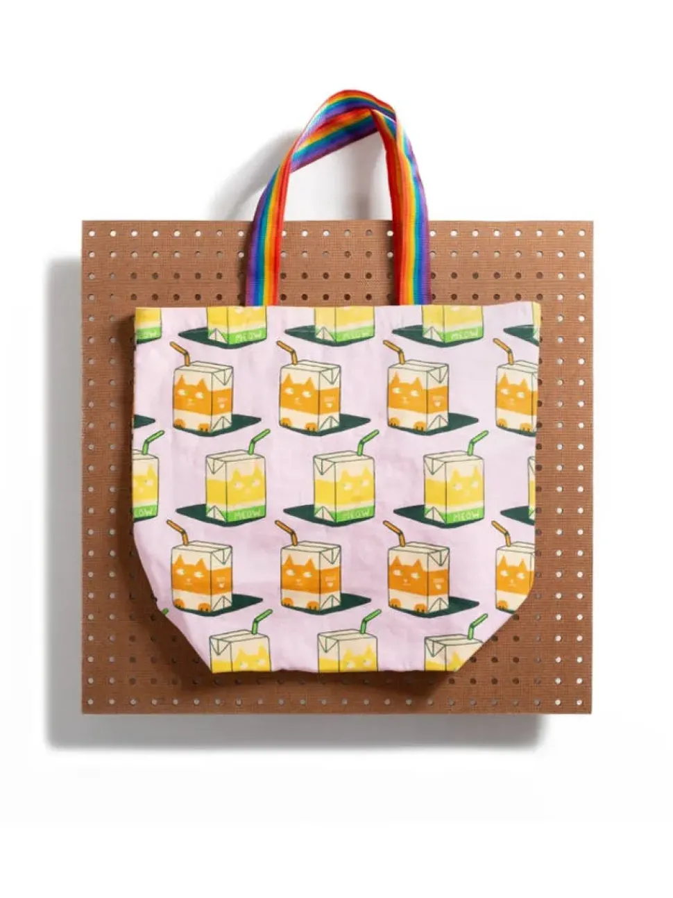 Juice Box Cat Tote Bag