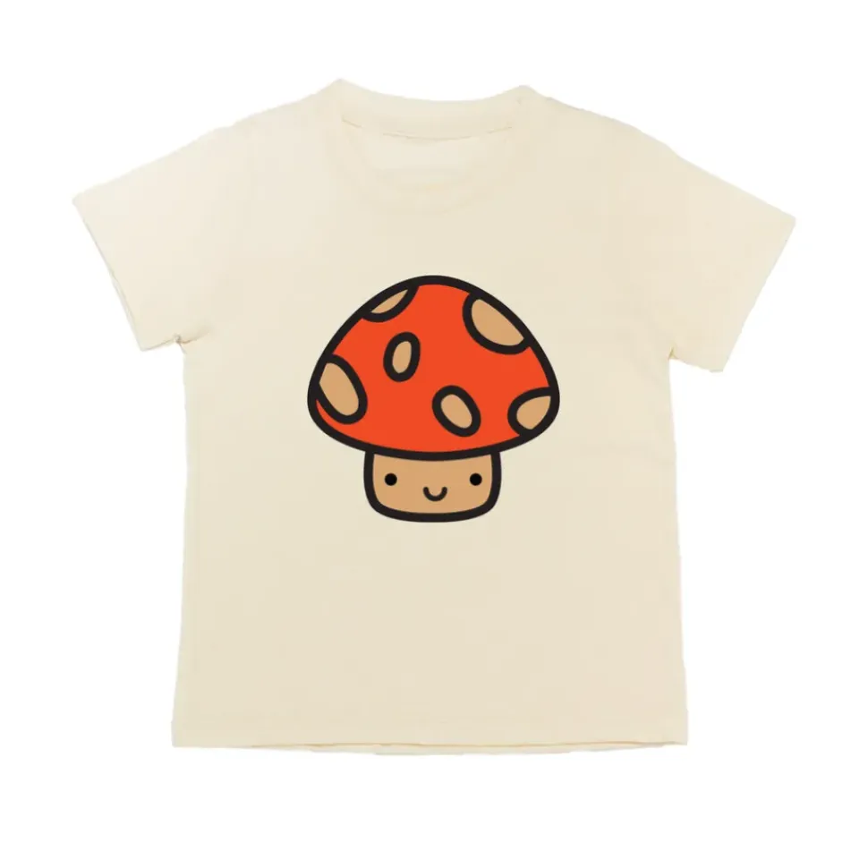 Kawaii Mushroom Baby + Kid Tee