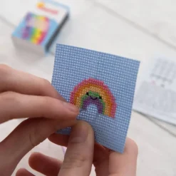 Kawaii Rainbow Arc Mini Cross Stitch Kit in A Matchbox