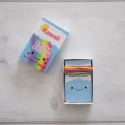 Kawaii Rainbow Arc Mini Cross Stitch Kit in A Matchbox