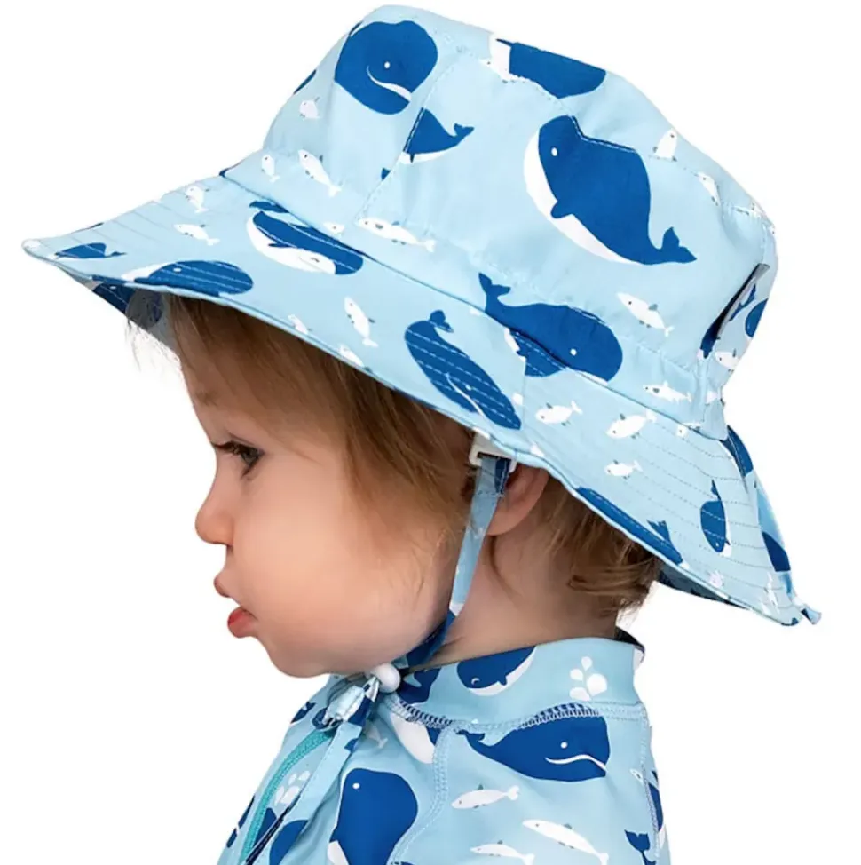 Kids Cotton Bucket Hats | Blue Whale