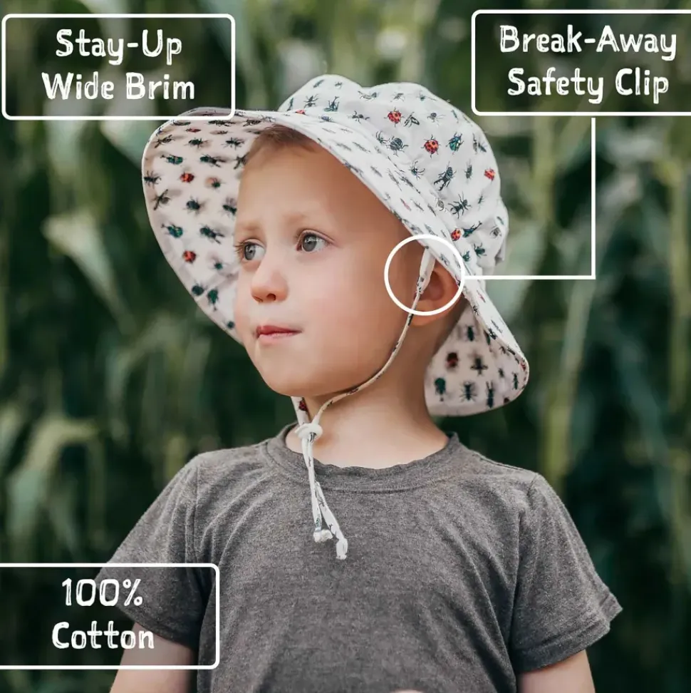 Kids Cotton Bucket Hats | Blue Whale