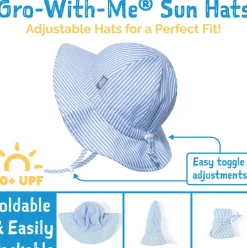 Kids Cotton Floppy Hat | Purple Stripes
