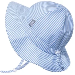 Kids Cotton Floppy Hats | Blue Stripes