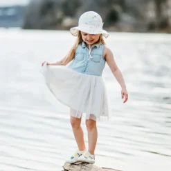 Kids Cotton Floppy Hats | Yellow Flower