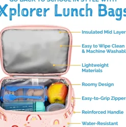 Kids Lunch Bag | Pink Rainbow