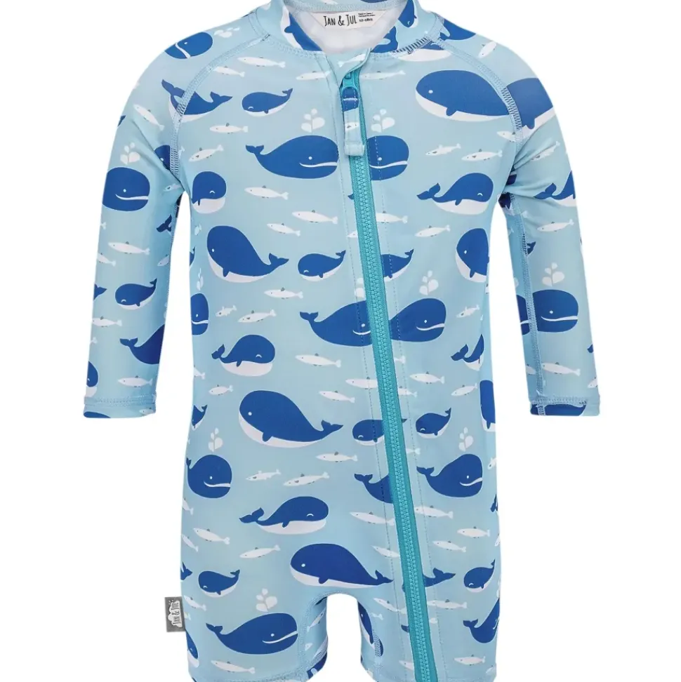 Kids One Piece UV Sun Suit | Blue Whale