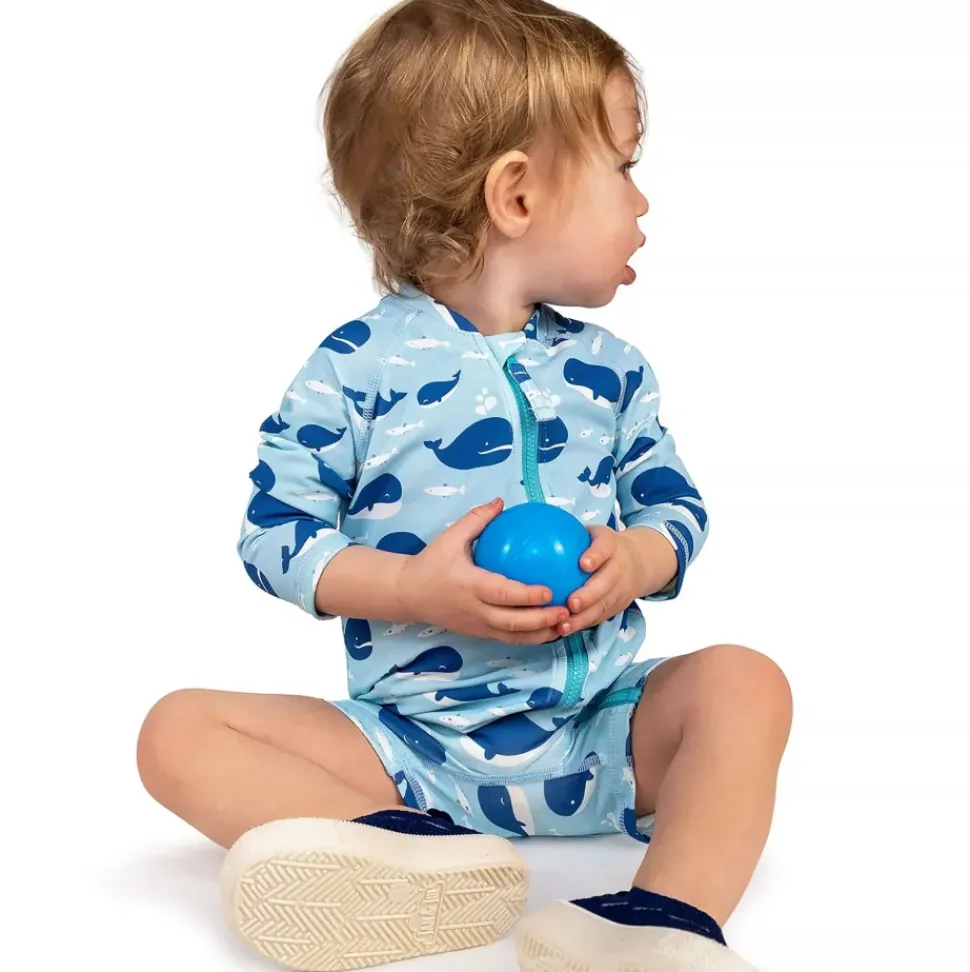 Kids One Piece UV Sun Suit | Blue Whale