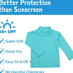 Kids UV Rashguard Top | Lagoon