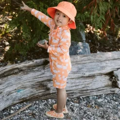 Kids Water Repellent Bucket Hat | Bright Orange
