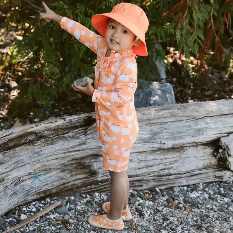Kids Water Repellent Bucket Hat | Bright Orange