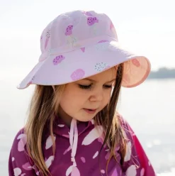 Kids Water Repellent Bucket Hats | Pink Ice Cream