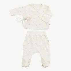 Kimono Top + Pants Set - Mushrooms Ivory
