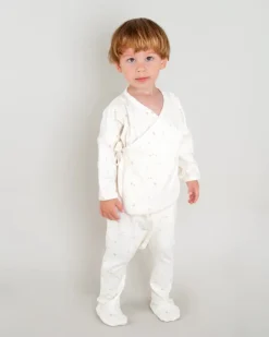 Kimono Top + Pants Set - Mushrooms Ivory