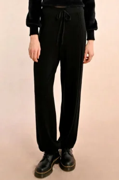 Knitted Loungewear Joggers - Black