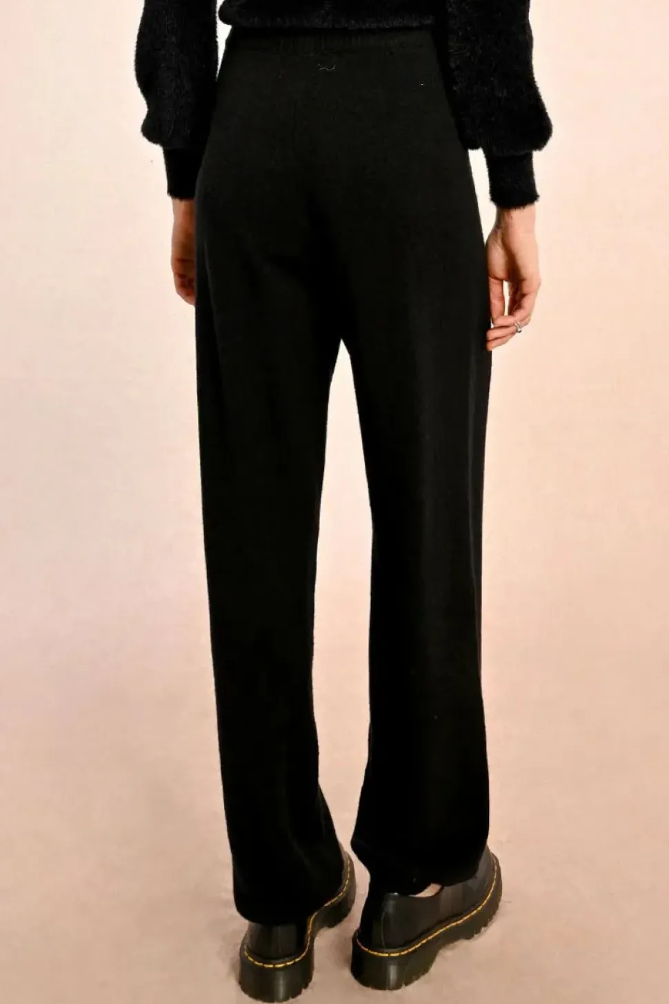 Knitted Loungewear Joggers - Black