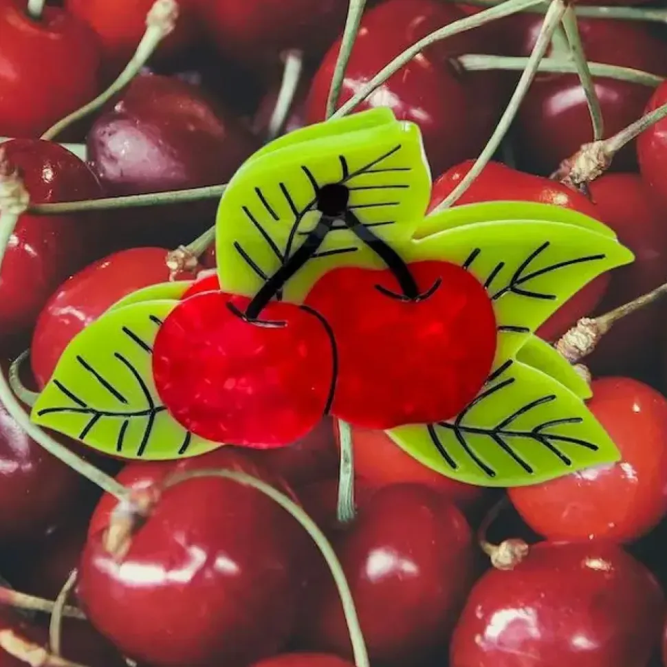 Large Cherries Hair Claw Clip