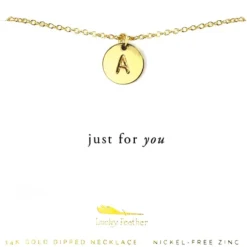 Letter Disc Necklace