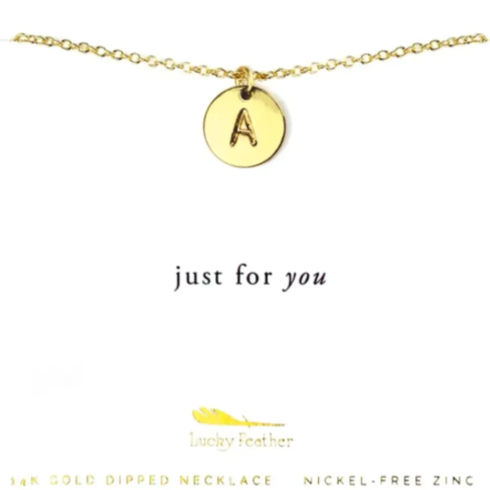 Letter Disc Necklace