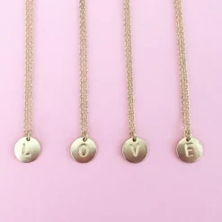 Letter Disc Necklace