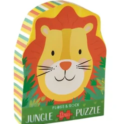 Lion 12pc Shaped Jigsaw with Shaped Box