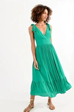 Long Dress with Knotted Straps