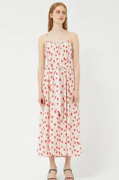 Long Heart Print Dress