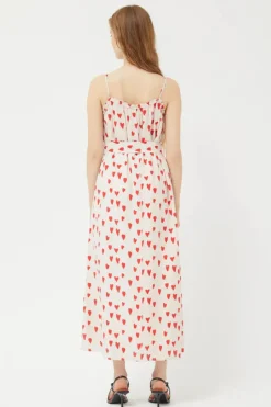 Long Heart Print Dress
