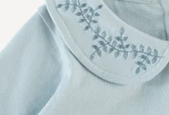 Long Sleeve Embroidered Peter Pan Tee