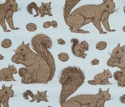Long Sleeve Little Ruffle Tee - Squirrels