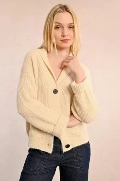 Loose Knited Cardigan - Cream