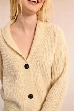 Loose Knited Cardigan - Cream