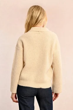 Loose Knited Cardigan - Cream