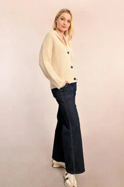 Loose Knited Cardigan - Cream