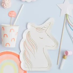 Magical Unicorn Plates (x8)