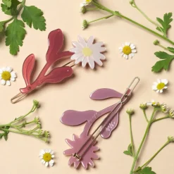 Marguerite Daisy Flower Barrette Set
