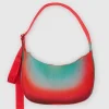 Medium Nylon Baggu Crescent Bag - Rain