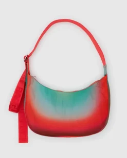 Medium Nylon Baggu Crescent Bag - Rain