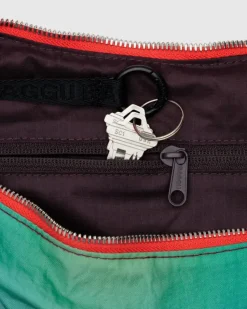 Medium Nylon Baggu Crescent Bag - Rain