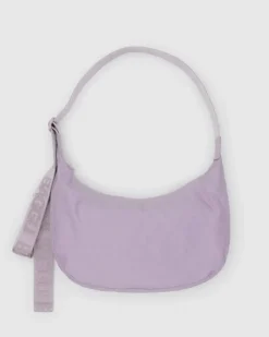Medium Nylon Baggu Crescent Bag - Dusty Pink