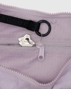 Medium Nylon Baggu Crescent Bag - Dusty Pink