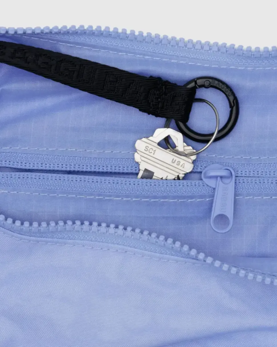Medium Nylon Baggu Crescent Bag - French Blue