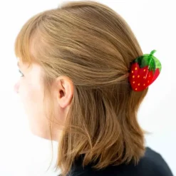 Midi Red Strawberry Hair Claw Clip