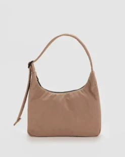Mini Nylon Shoulder Bag - Cocoa